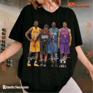 NBA Kobe And Iverson And Tmac And Carter Graphic Unisex T-shirt, Classic Men Shirt