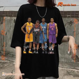 NBA Kobe And Iverson And Tmac And Carter Graphic Unisex T-shirt, Classic Men Shirt b