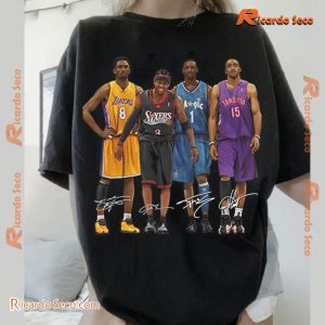 NBA Kobe And Iverson And Tmac And Carter Graphic Unisex T-shirt, Classic Men Shirt c