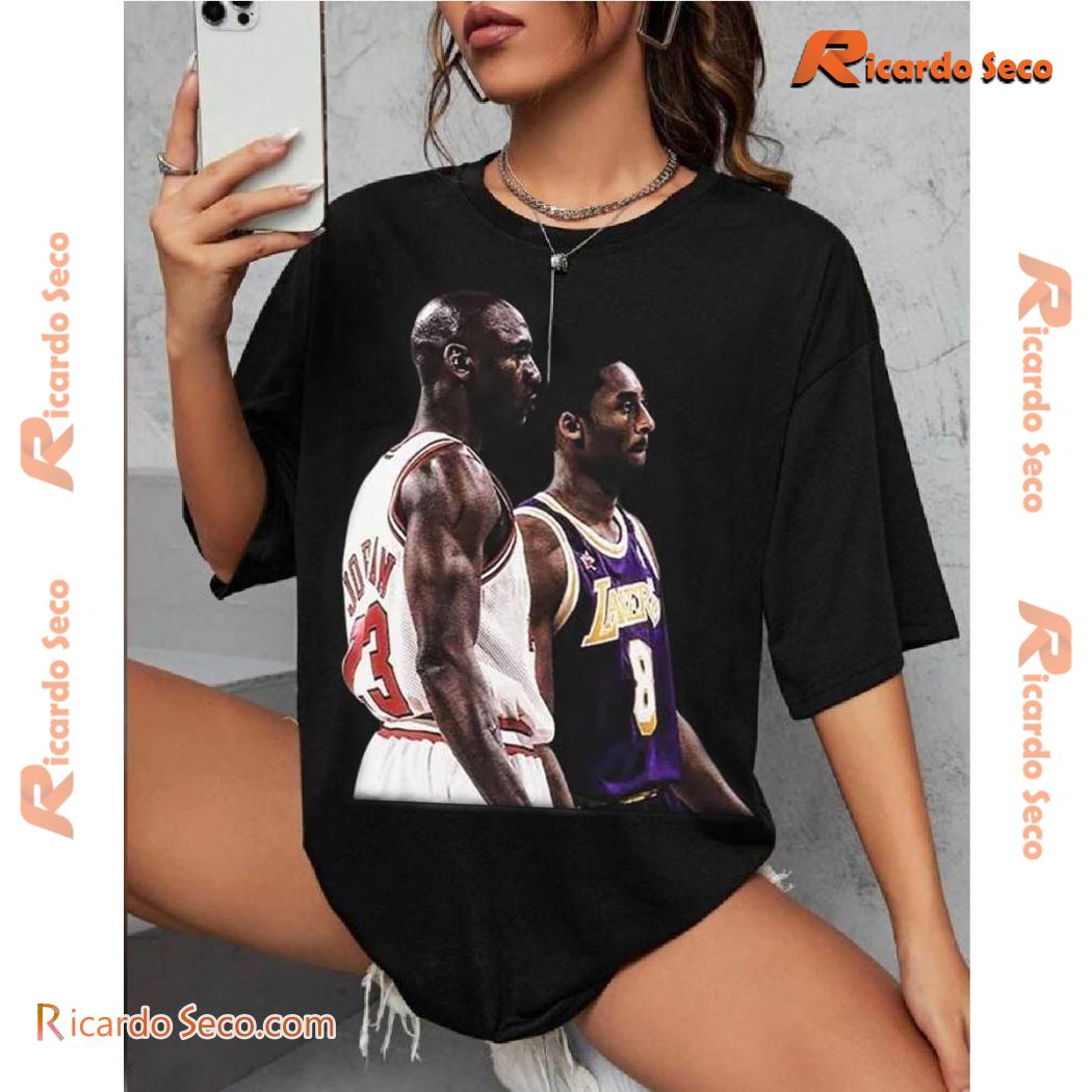 NBA Michael Jordan And Kobe Graphic Unisex T-shirt, Classic Men Shirt c