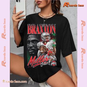 NCAA Ohio State Buckeyes Braxton Miller Graphic Classic Men Shirt-b WPEvNnQ