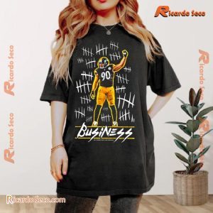 NFL Pittsburgh Steelers TJ Watt Business 96.5 Career Sacks And Continue Graphic Unisex Shirt, Classic Men Shirt b