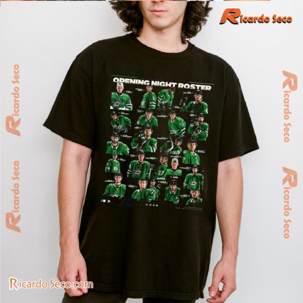 NHL Opening Night Dallas Stars Hockey Club Players 2024 Poster Graphic Unisex Shirt, Classic Men Shirt