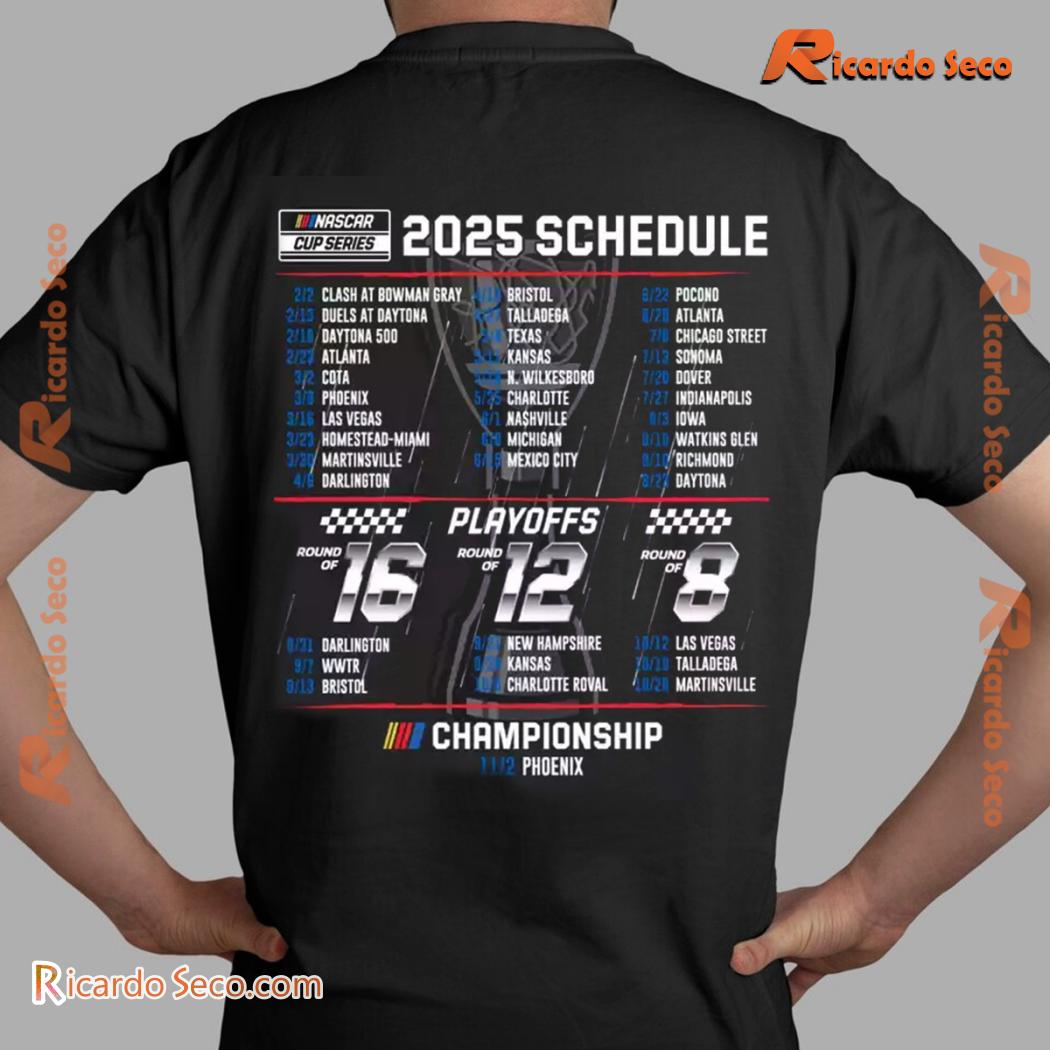Nascar Cup Series 24 Hendrick Motorsports William Byron #24 2025 Schedule Graphic Unisex T-shirt, Classic Men Shirt b Nascar Cup Series 24 Hendrick Motorsports William Byron #24 2025 Schedule Graphic Unisex T-shirt, Classic Men Shirt b