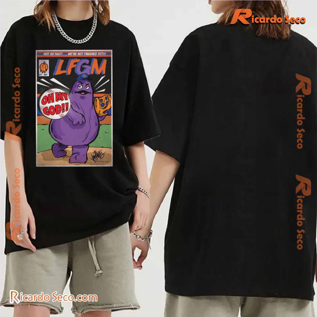 New York Mets LGFM Grimace Monster Not So Fast We’are Not Finished Yet Oh My God Classic Men Shirt b New York Mets LGFM Grimace Monster Not So Fast We’are Not Finished Yet Oh My God Classic Men Shirt b