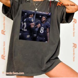 Nfl Baltimore Ravens Lamar Jackson X Derrick Henry Gift For Fan Graphic Unisex T-shirt, Classic Men Shirt