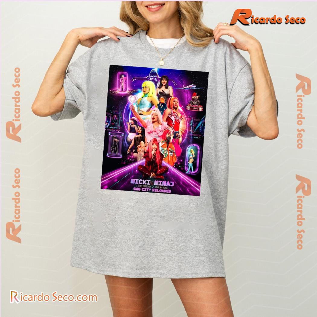 Nicki Minaj Pink Friday 2 World Tour Gag City Reloaded Poster Graphic Unisex Shirt, Classic Men Shirt b