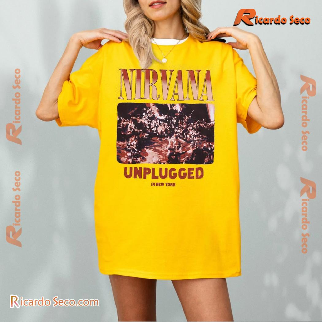 Nirvana Unplugged In New York Graphic Classic Men Shirt vHDGXYx