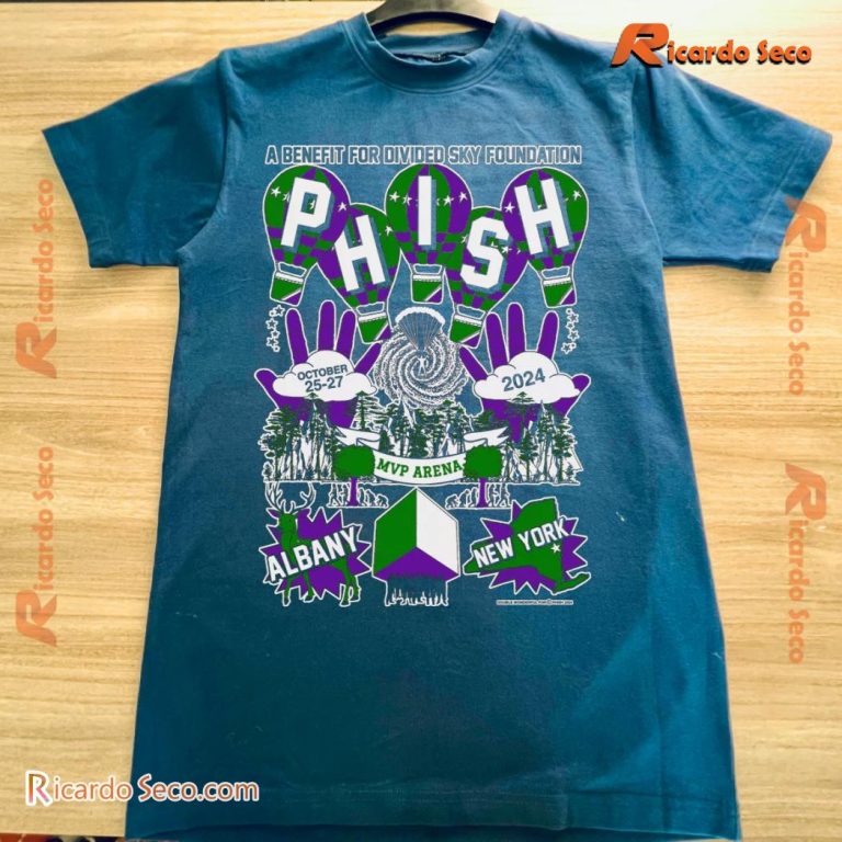 Phish Mvp Arena Albany New York A Benefit For Divided Sky Foundation Unisex Long Sleeve wdK43LU