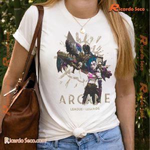 Riot Games Arcane League Of Legends Jinx Graphic Unisex T-shirt, Classic Men Shirt a