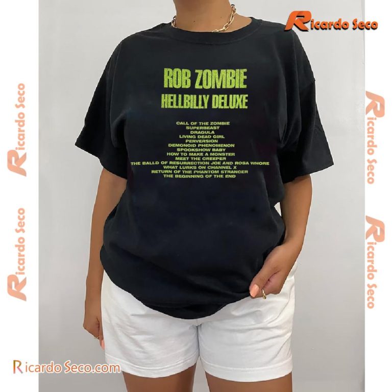 Rob Zombie Hellbilly Deluxe Tracklist Gift For Fan Classic Men Shirt-b h8G9fs3