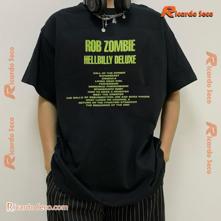 Rob Zombie Hellbilly Deluxe Tracklist Gift For Fan Classic Men Shirt J2fZeFA