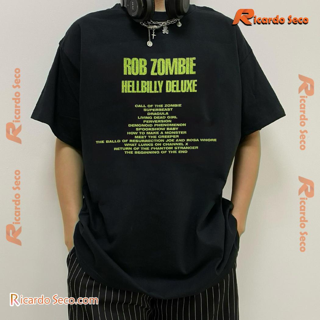 Rob Zombie Hellbilly Deluxe Tracklist Gift For Fan Classic Men Shirt J2fZeFA