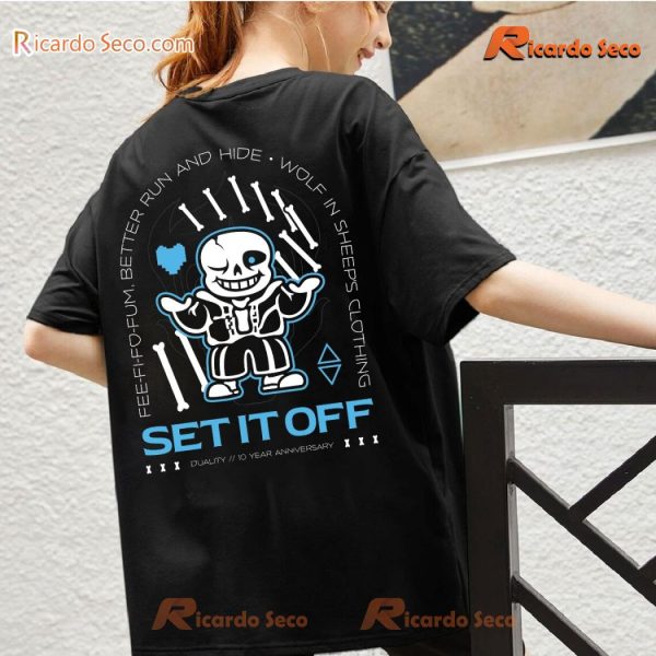 Set It Off Band Duality 10 Year Anniversary Skeleton Gift For Fan Classic Men Shirt-x ws0xpkE