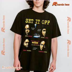 Set It Off Jada Pinkett X Vivica A. Fox X Queen Latifah X Kimberly Elise Graphic Classic Men Shirt ktD2jmK