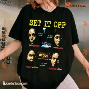 Set It Off Jada Pinkett X Vivica A. Fox X Queen Latifah X Kimberly Elise Graphic Classic Men Shirt-a GYA3Tsv