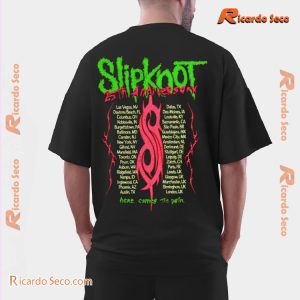 Slipknot 25th Anniversary Here Comes The Pain Tour 2024 Halloween Unisex T-shirt, Hoodie, Long Sleeve c