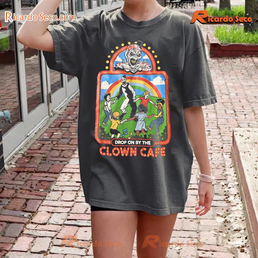 Terrifier Drop On By The Clown Cafe Graphic Classic Men Shirt-a Terrifier Drop On By The Clown Cafe Graphic Classic Men Shirt-a WHEGvVL