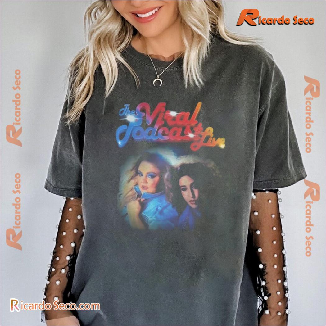 The Viral Podcast Live Printed Unisex Tee, Classic Ladies Shirt, V-neck Ladies The Viral Podcast Live Printed Unisex Tee, Classic Ladies Shirt, V-neck Ladies