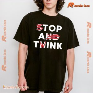 Top A Twink (Stop And Think) Printed Unisex Tee, Classic Ladies Shirt, V-neck Ladies