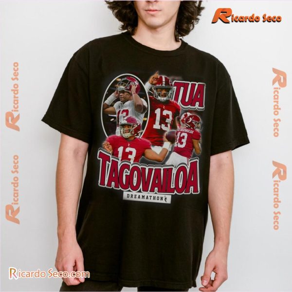 Tua Tagovailoa Alabama Crimson Tide Football Dreams 2024 Graphic Unisex T-shirt, Classic Men Shirt b