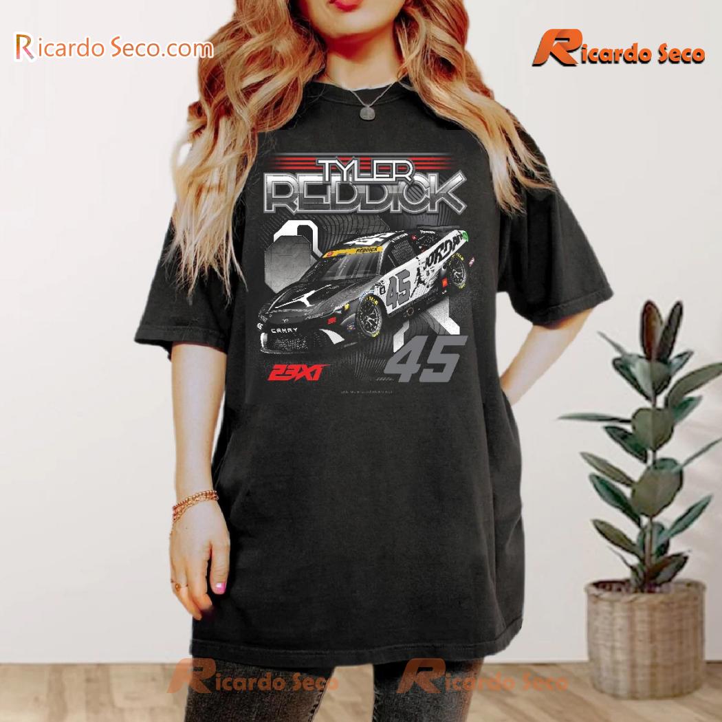 Tyler Reddick 23xi Racing Jumpman Car Graphic Classic Men Shirt Tyler Reddick 23xi Racing Jumpman Car Graphic Classic Men Shirt XBHYqR8