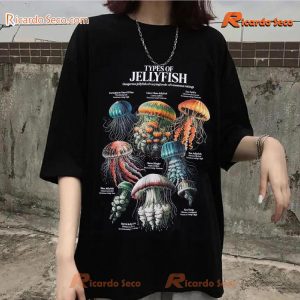 Types Of Jellyfish Infographic Graphic Classic Men Shirt-a C09j41X