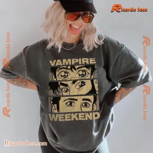 Vampire Weekend Anime Eyes Gift For Fan Graphic Classic Men Shirt IKOhgwx