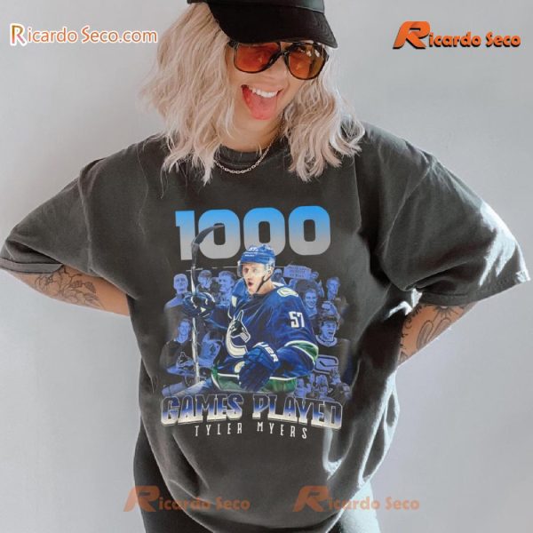 Vancouver Canucks Tyler Myers' 1000th Games Played The Boys Have Been Talkin Tour Classic Men Shirt U1vBKl7