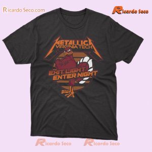 Virginia Tech Hokies X Metallica Exit Light, Enter Night 2024 Football Schedule Graphic Classic Men Shirt-a xEK89wq