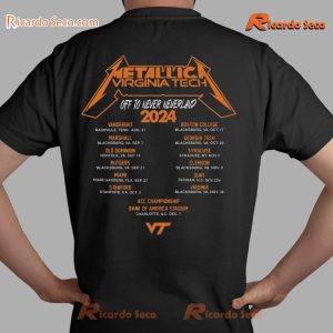 Virginia Tech Hokies X Metallica Exit Light, Enter Night 2024 Football Schedule Graphic Classic Men Shirt-b yxTusmf