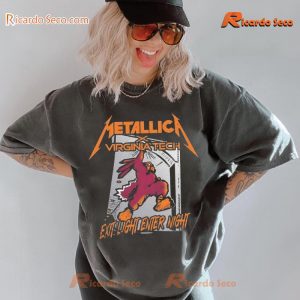 Virginia Tech Hokies X Metallica Exit Light Enter Night Gift For Fan Graphic Unisex T-shirt-b o2cK5Vg