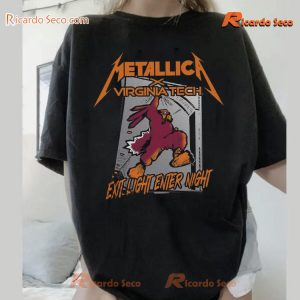 Virginia Tech Hokies X Metallica Exit Light Enter Night Gift For Fan Graphic Unisex T-shirt EuqngSV