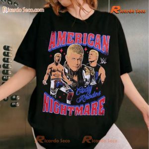 WWE American Nightmare Cody Rhodes Photo Collage Classic Men Shirt iDPkURl