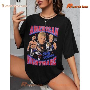 WWE American Nightmare Cody Rhodes Photo Collage Classic Men Shirt-a 6Kh92mz