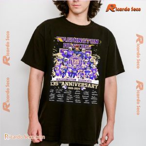 Washington Huskies 135th Anniversary 1889-2024 Signatures Graphic Unisex Shirt, Classic Men Shirt a