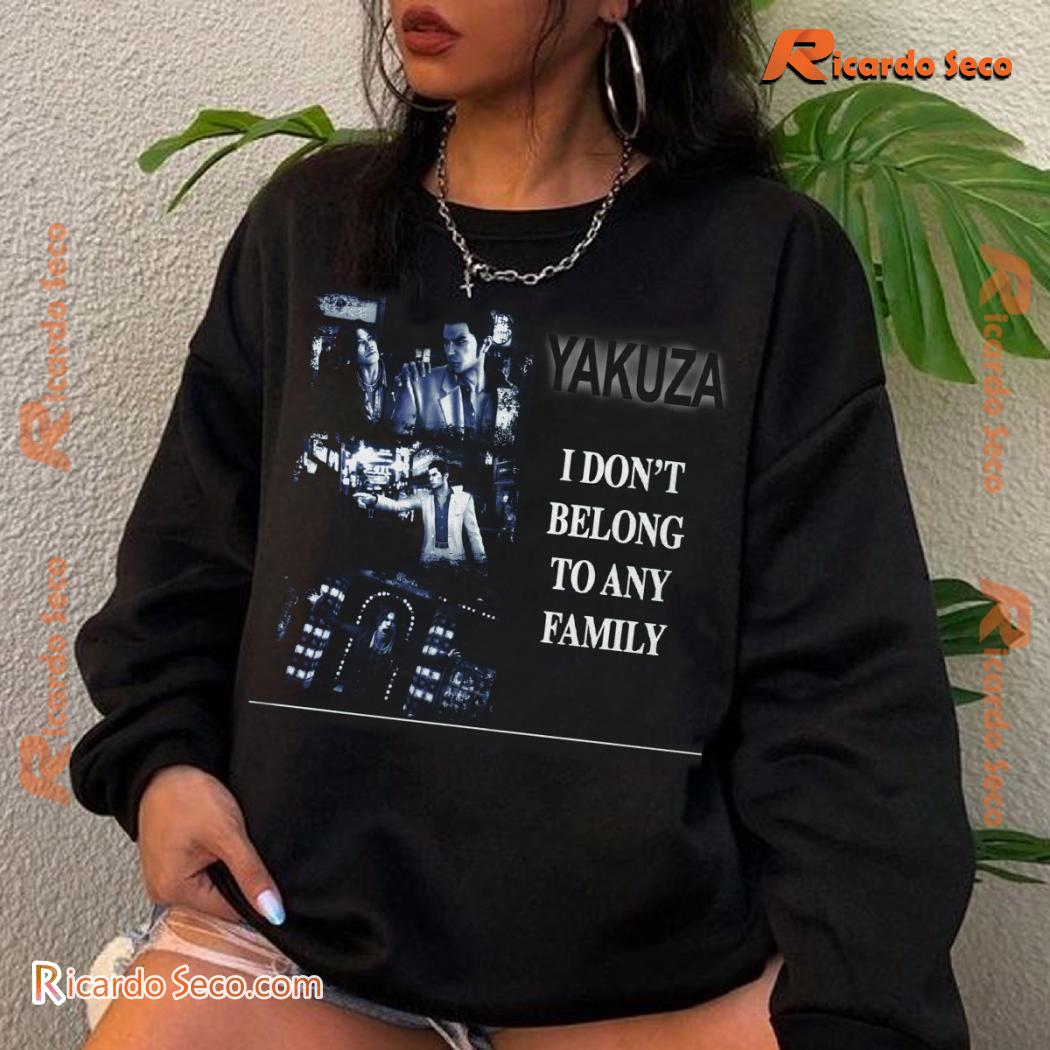 Yakuza Kiwami I Don't Belong To Any Family Graphic Unisex Long Sleeve BR1sESu