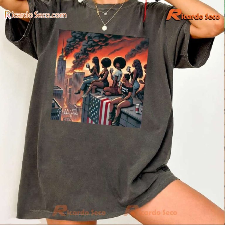 America And Black Girls Graphic Unisex T-shirt-a cb6pAKM