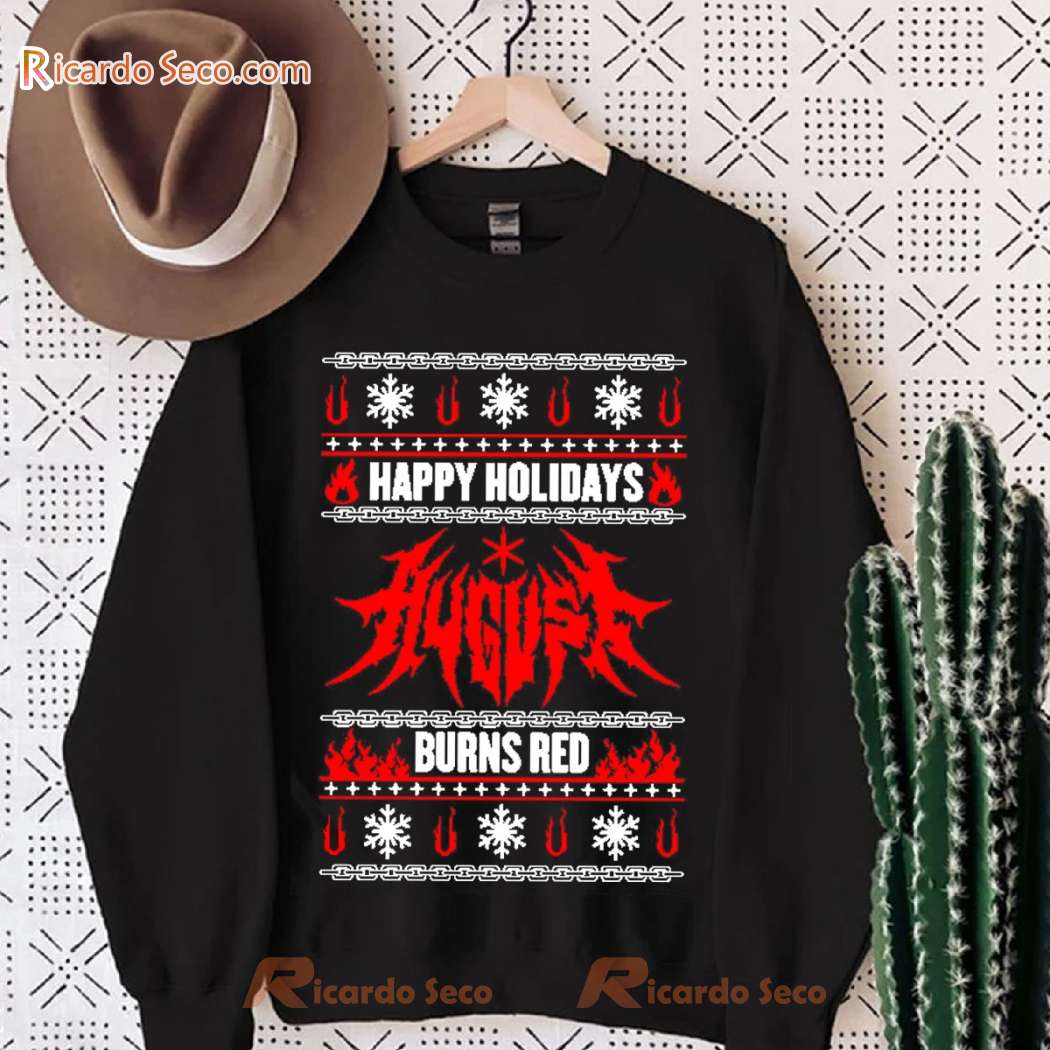 August Burns Red Happy Holidays Burn Red 2024 Ugly Christmas Sweatshirt GQ6jxsN