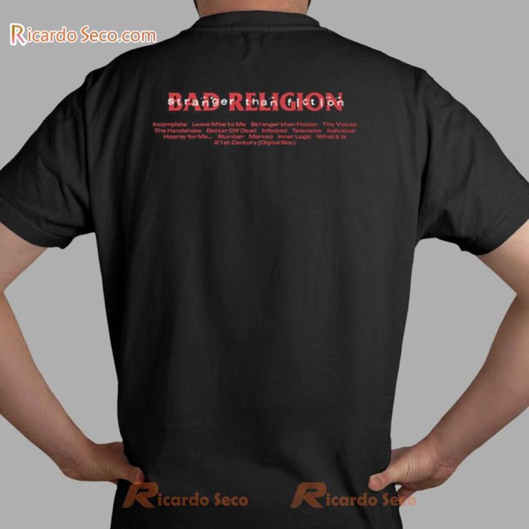 Bad Religion Stranger Than Fiction Collage Track List Unisex T-shirt-c gq3tIOy