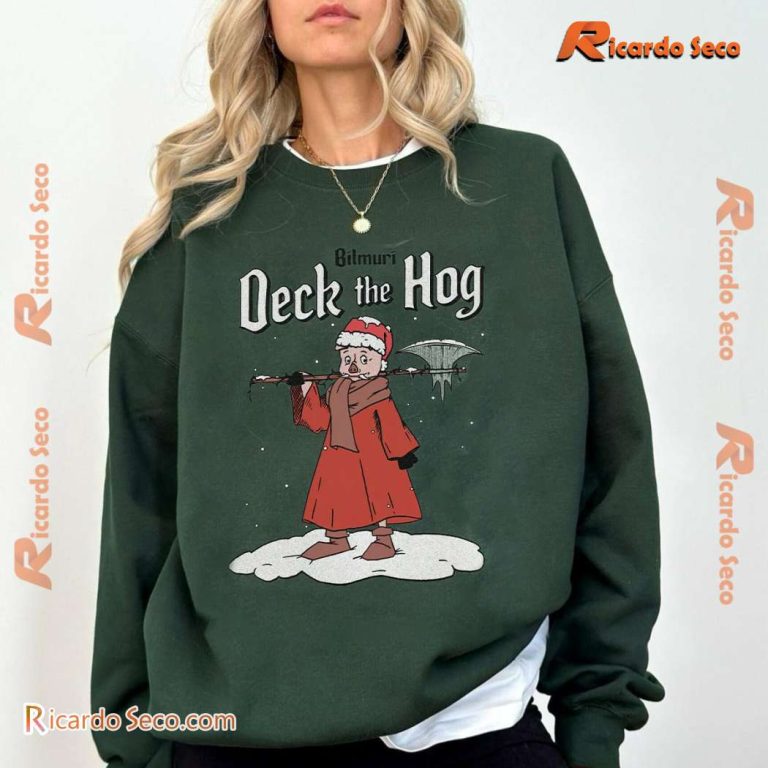 Bilmuri Deck The Hog Gift For Fan Unisex Sweatshirt tONkWXx