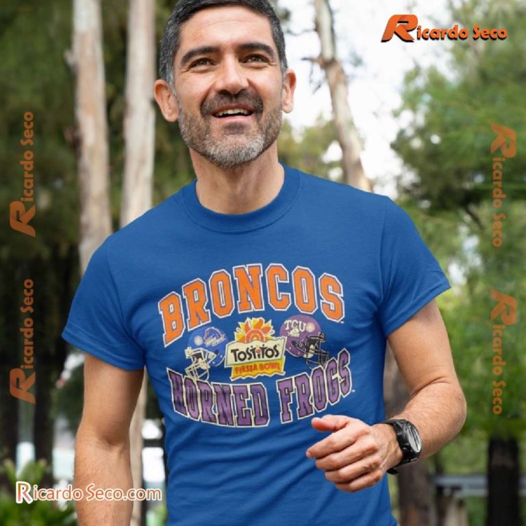 Broncos X TCU Horned Frogs Tostitos Fiesta Bowl Graphic Classic Men Shirt-b zCbxkKp