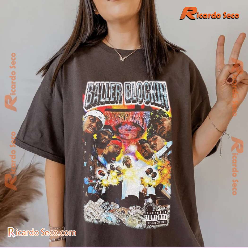 Cash Money Millionaires Baller Blockin Graphic Unisex Tee, Classic Men Shirt-a Cash Money Millionaires Baller Blockin Graphic Unisex Tee, Classic Men Shirt-a IaDfm5U