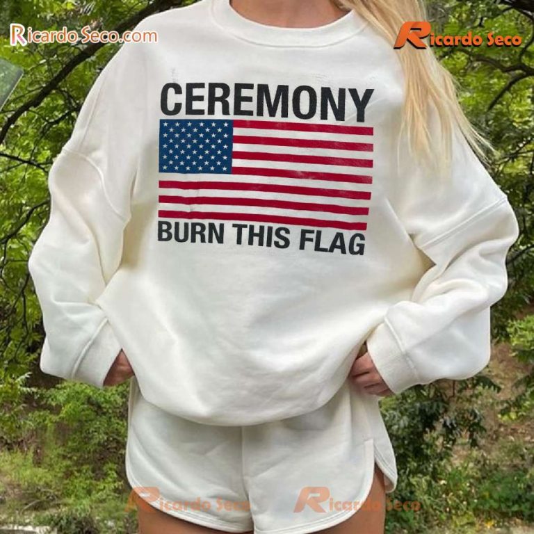 Ceremony Burn This Flag 2009 Vintage Classic Ladies Tee-b zTopAWc