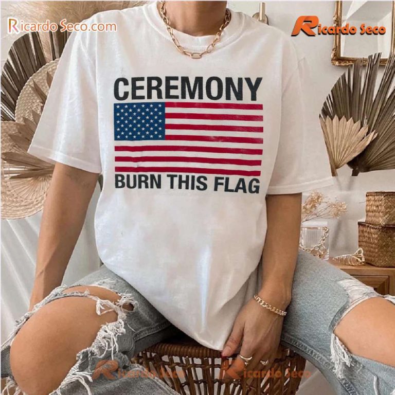 Ceremony Burn This Flag 2009 Vintage Classic Ladies Tee zAefnpE