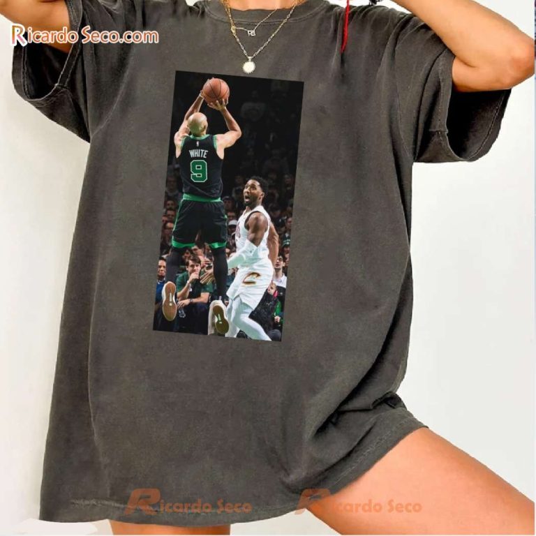 Derrick White Boston Celtics X Cleveland Cavaliers Graphic Classic Men Shirt-a XjZrAdP