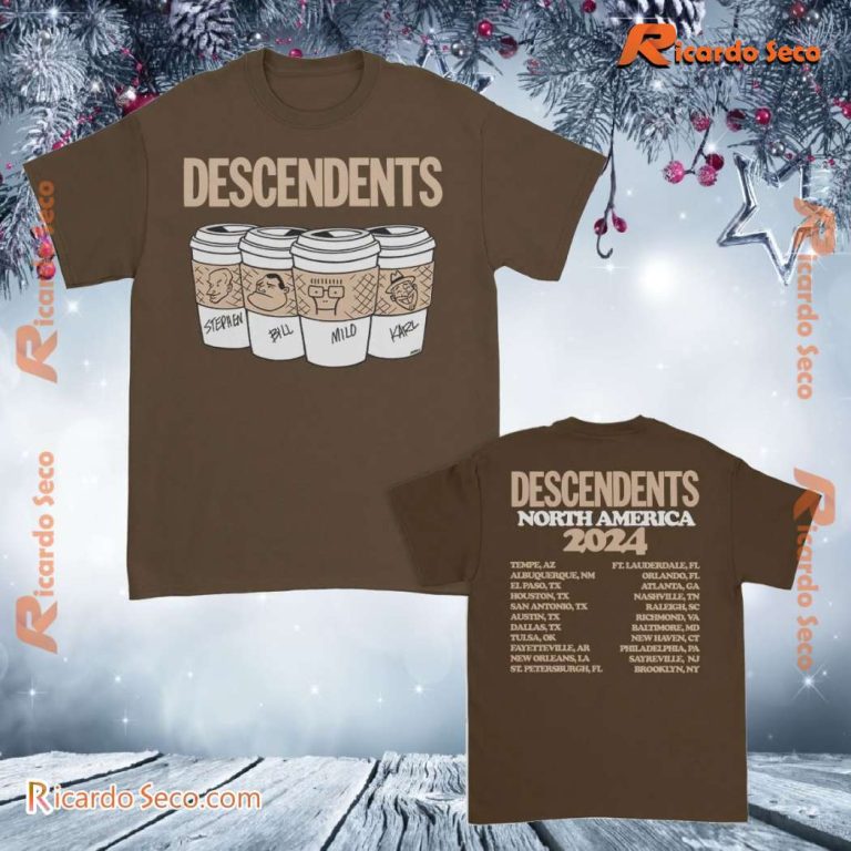 Descendents 4 Mugs 2024 North America Tour Classic Men Shirt C9wi2hY