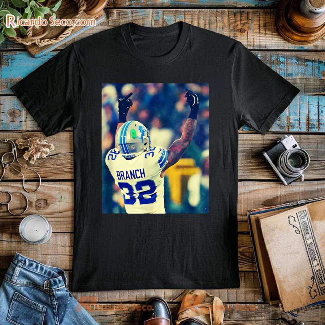 Detroit Lions Brian Branch Middle Finger Unisex T-shirt-a SiuAX8n