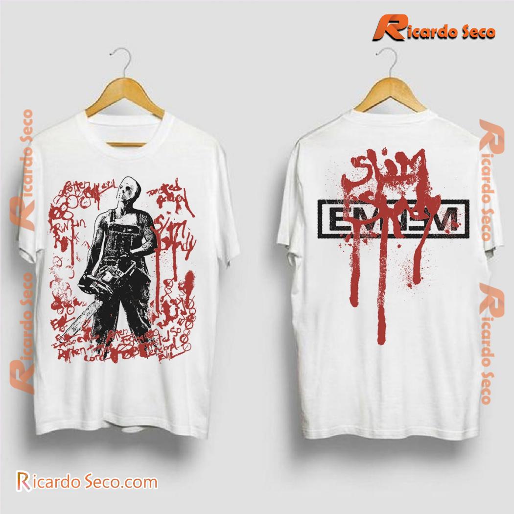 Eminem Slim Shady Tdoss Blood Scrawl Graphic Unisex T-shirt v1KH5NB