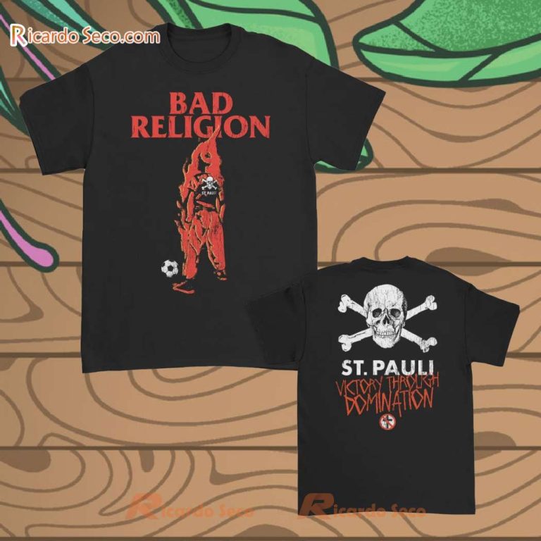 Fc St Pauli X Bad Religion Victory Through Domination Unisex T-shirt MZSKyLC